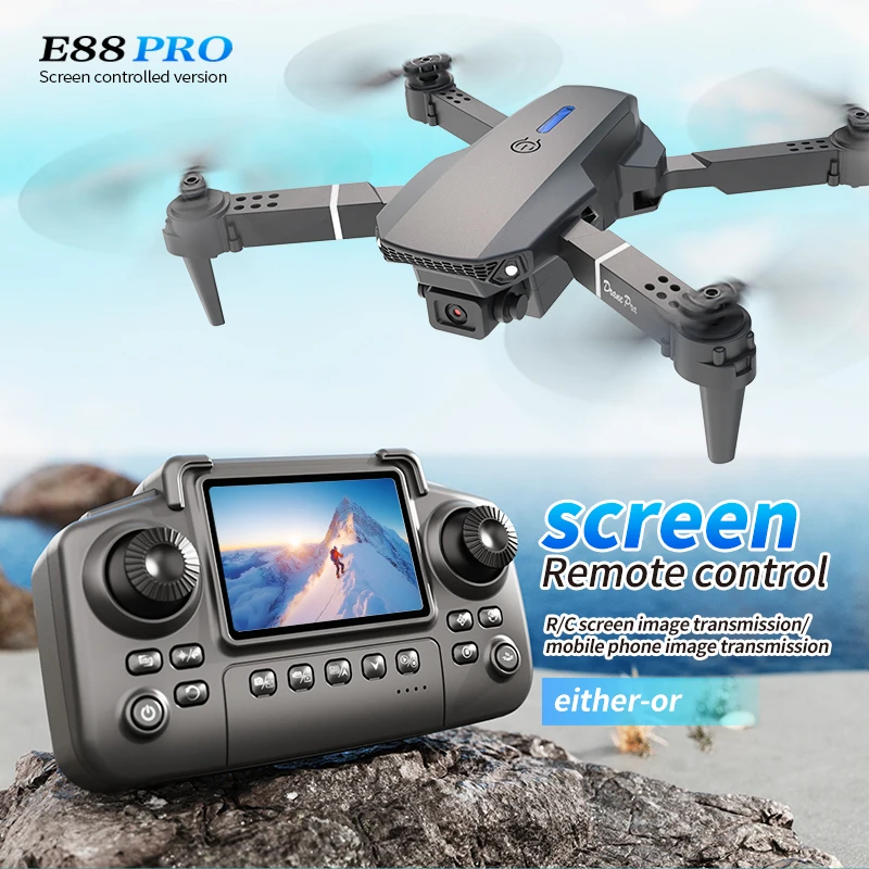 Drone Rc Holder - Drone professionale E88 PRO con schermo