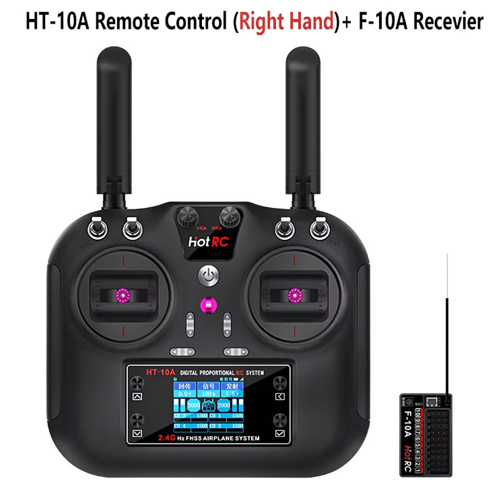 Drone Helicopter Rc - Trasmettitore Hotrc HT-10A 2.4G 10CH con