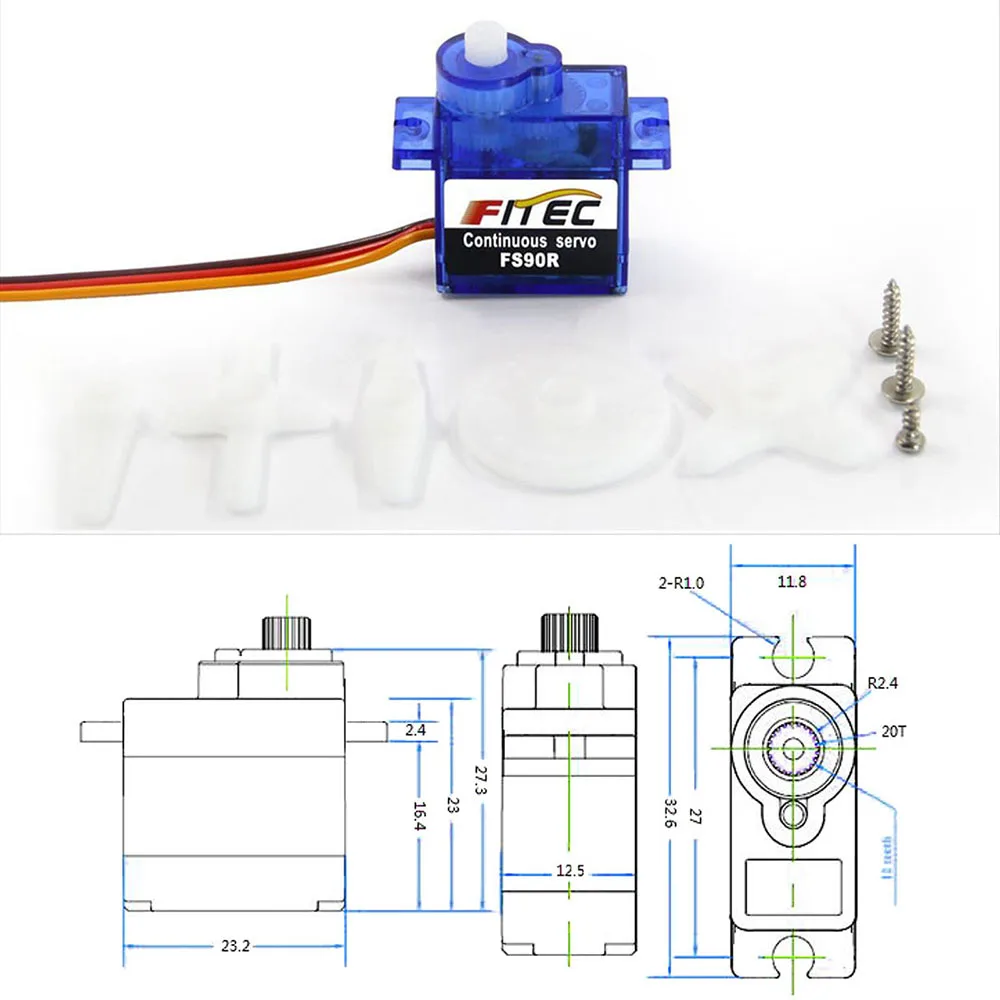 Feetech Mini FS90R Micro Servo - Drone Helicopter Rc recensione e prezzo
