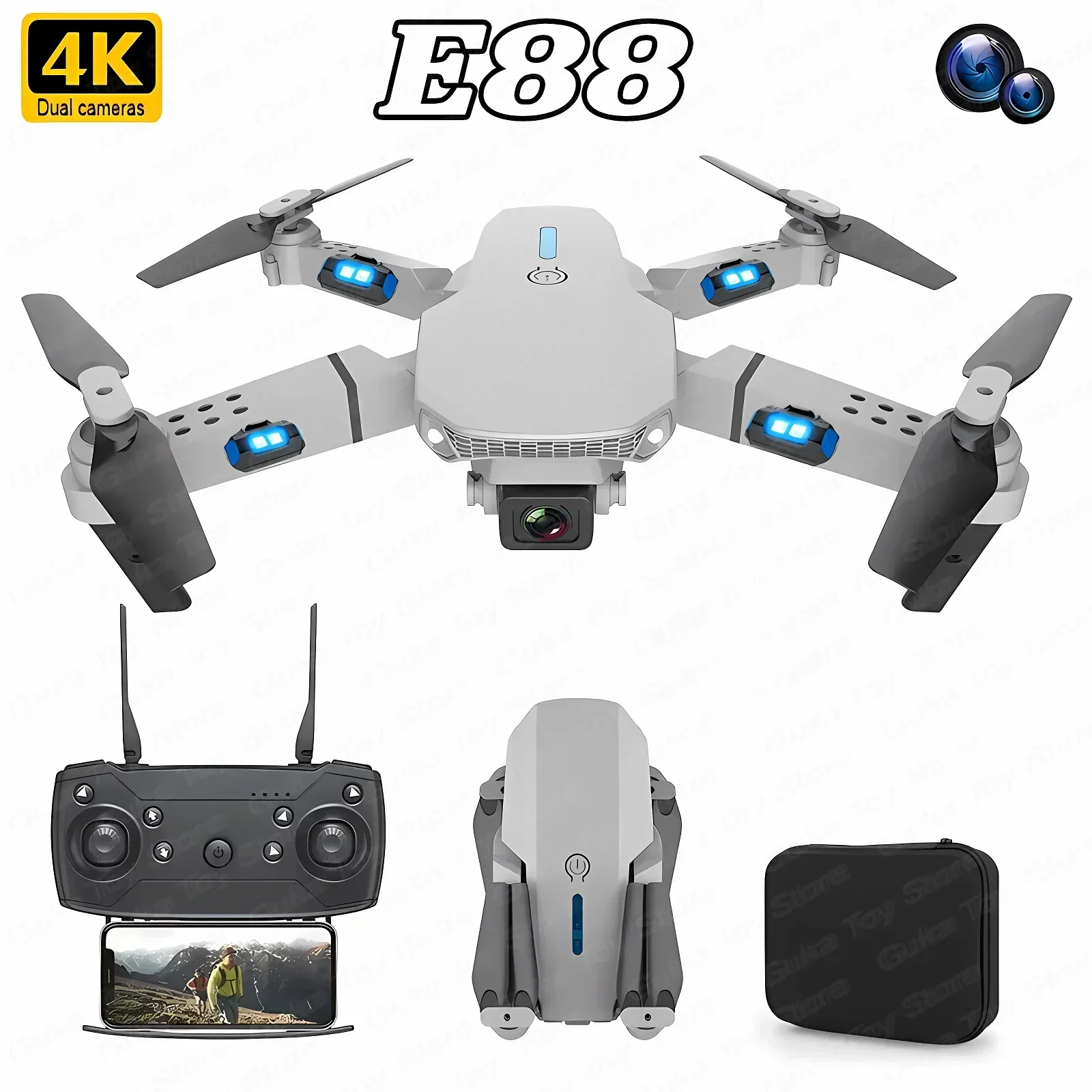 E88 Pro WIFI FPV Drone grandan - Drone Rc Holder recensione e prezzo